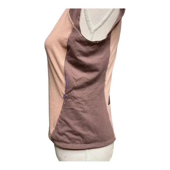 221 LULULEMON PINK CLAY / DARK OXIDE CAP SLEEVE HIKING TOP - Picture 4 of 8